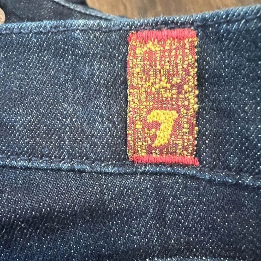 7 For All ManKind Roxanne Skinny Jeans Size 24 Color Dark Blue - Picture 5 of 13